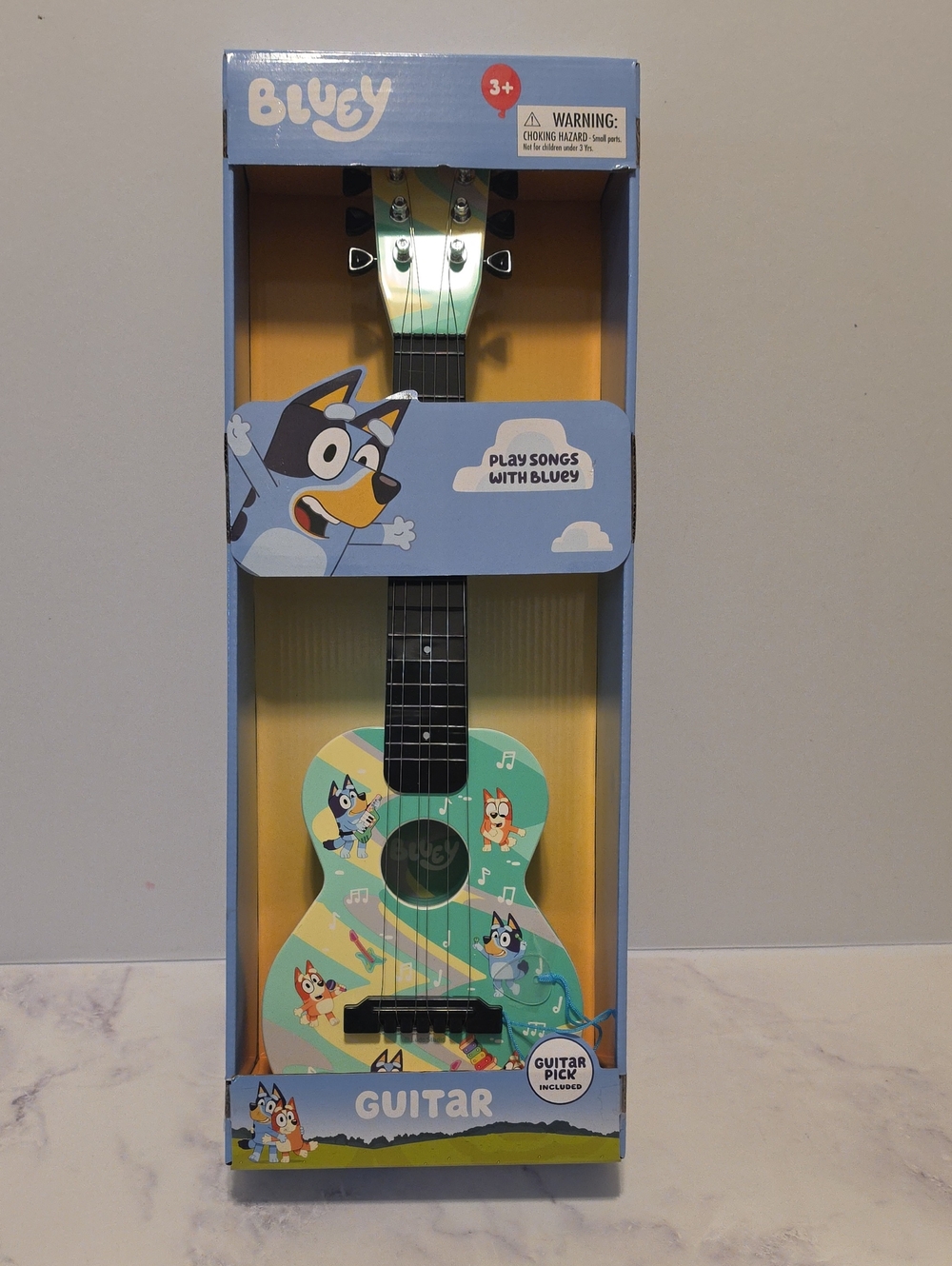 Bluey Kids Acoustic Guitar - Blue & Green Brand New